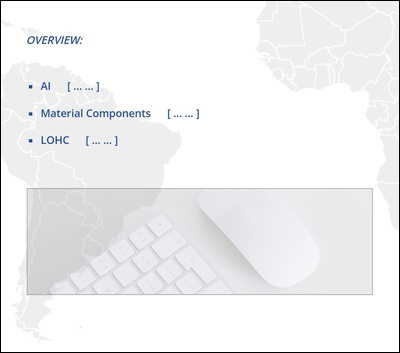 AI – Material Components – LOHC